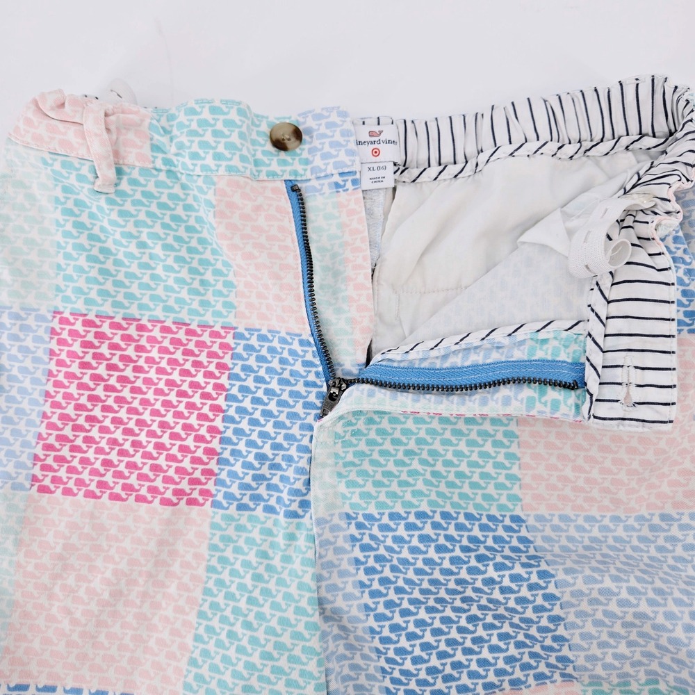 Vineyard Vines for Target Boys Patchwork Whale Shorts Size XL 16 Preppy - Picture 3 of 8